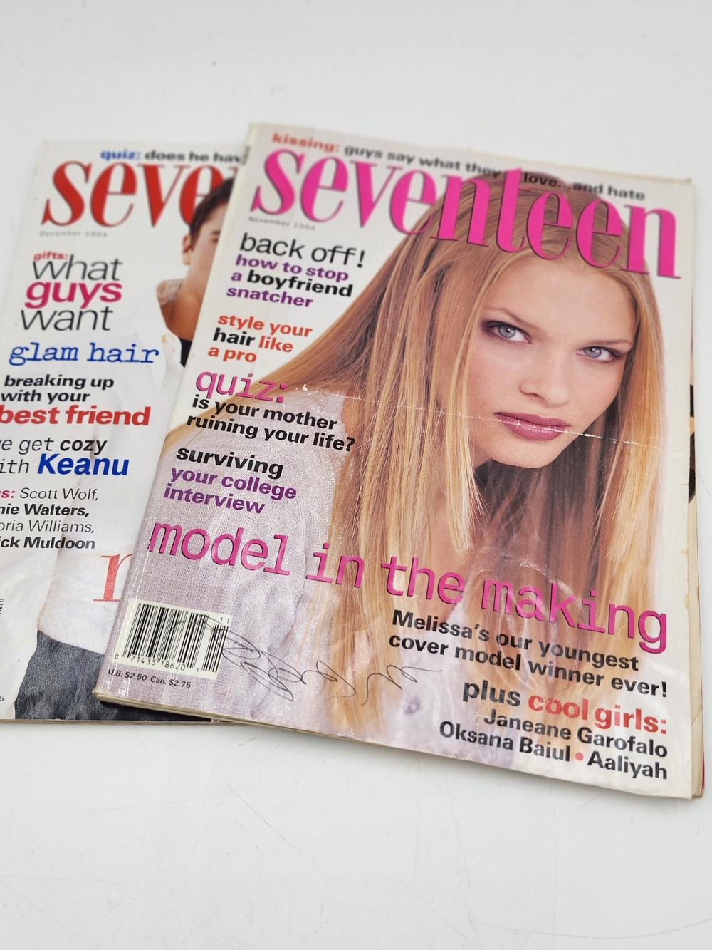 1994 Seventeen Magazine Vintage Cover Lot Of 2